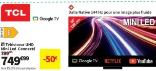 TCL 55C6K PRO Téléviseur UHD Mini Led Connecté