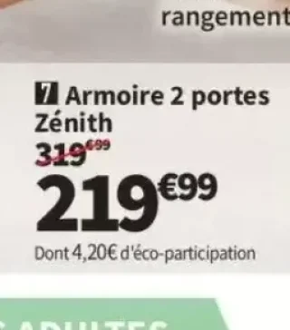 Armoire 2 portes Zénith
