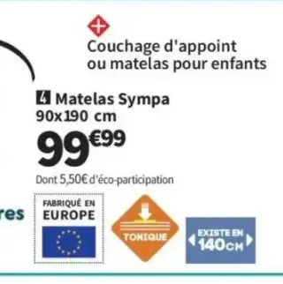 Matelas Sympa 90x190 cm