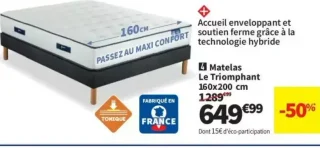 Matelas Le Triomphant 160x200 cm