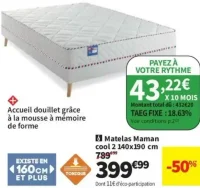 Matelas Maman cool 2 140x190 cm