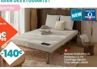 Banquette-lit BZ Lune Dunlopillo