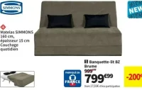 Banquette-lit BZ Brume Simmons