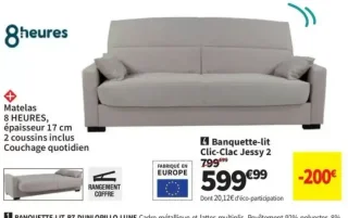 Banquette-lit Clic-Clac Jessy 2 8 heures