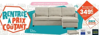 Canapé d'angle convertible Cérin
