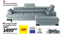 Canape d'angle convertible Selva