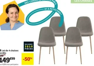 Lot de 4 chaises Pardès