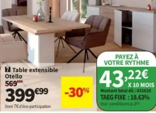 Table extensible Otello