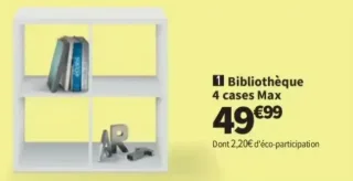Bibliothèque 4 cases Max