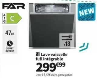 Lave vaisselle full intégrable FAR LVIFB13C47M26C