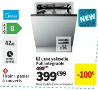 Lave vaisselle Full intégrable Midea MDWEB1403MB-RB