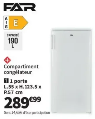 Réfrigérateur 1 porte FAR R4*G19EW G