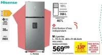 Réfrigérateur 2 portes HISENSE FTN461WCE1