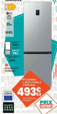 Réfrigérateur combiné Samsung RB34C671ESA