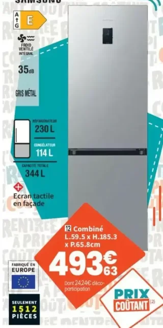 Réfrigérateur combiné Samsung RB34C671ESA