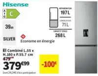 Réfrigérateur combiné Hisense RB343D4WDC