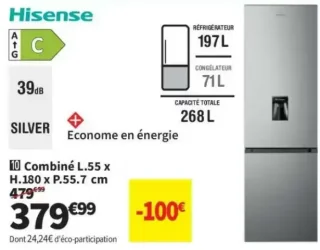 Réfrigérateur combiné Hisense RB343D4WDC