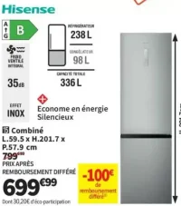 Réfrigérateur combiné Hisense RB440N4CCB