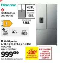Hisense FMN630SWSE Réfrigérateur Multiportes