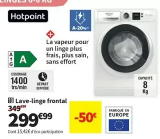 Lave-linge frontal Hotpoint NS8489WKFR