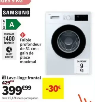 Lave-linge frontal Samsung WW90FG3M05AW