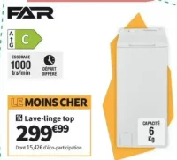 Lave-linge top Far LT610CW