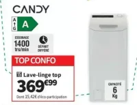 Lave-linge top Candy TCAS464TM5-FR