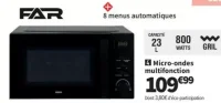 Micro-ondes multifonction FAR MOCOM23L2025 G