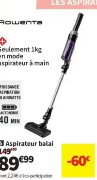 Aspirateur balai Rowenta RH1129WO