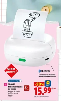 Mini imprimante de poche TRONIC