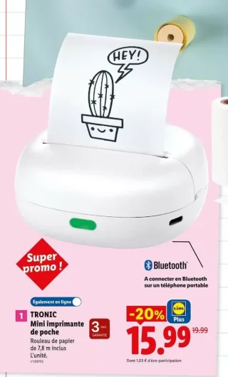 Mini imprimante de poche TRONIC