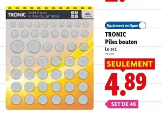 Piles bouton TRONIC