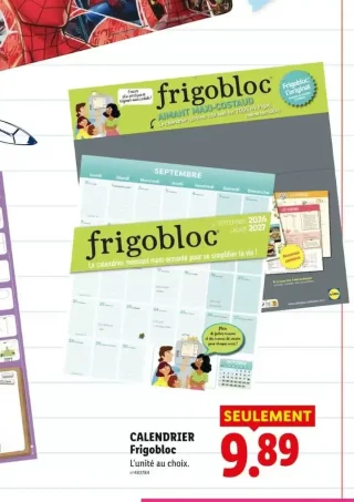 CALENDRIER Frigobloc