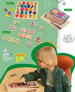 LUPILU Jeu d'encastrement ou puzzle en bois