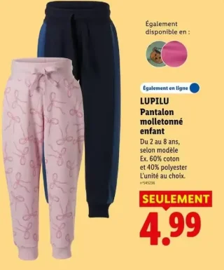 LUPILU Pantalon molletonné enfant