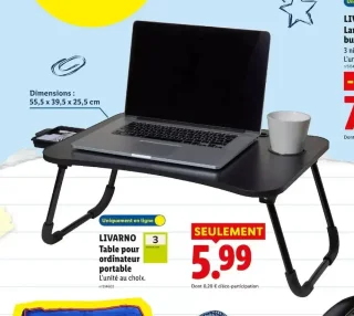 LIVARNO Table pour ordinateur portable