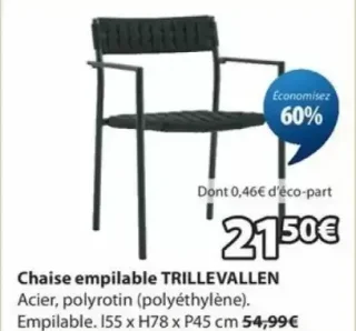 Chaise empilable TRILLEVALLEN
