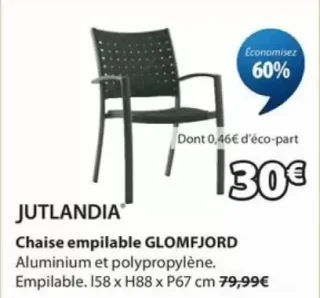 Chaise empilable GLOMFJORD