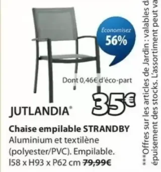 Chaise empilable STRANDBY