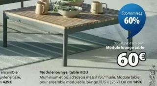 Module lounge, table HOU