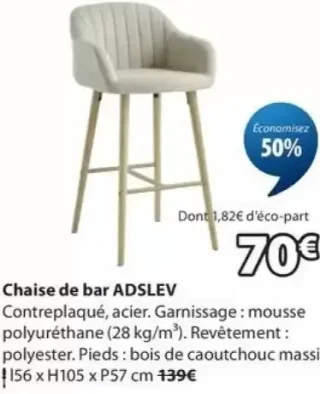 Chaise de bar ADSLEV