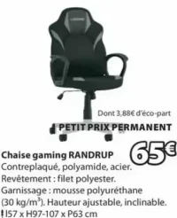 Chaise gaming RANDRUP