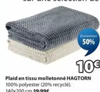 Plaid en tissu molletonné HAGTORN