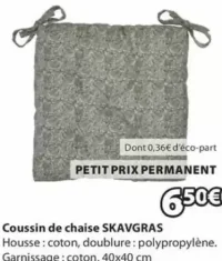 Coussin de chaise SKAVGRAS