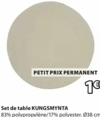 Set de table KUNGSMYNTA