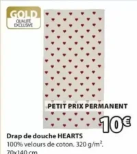 Drap de douche HEARTS
