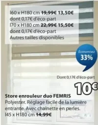 Store enrouleur duo FEMRIS