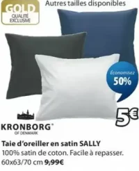 Taie d'oreiller en satin SALLY KRONBORG