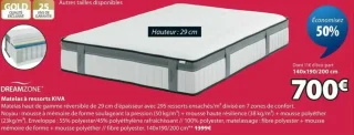 Matelas à ressorts DREAMZONE KIVA