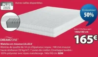 Matelas en mousse DREAMZONE LILLELV